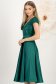Rochie din tafta elastica satinata si paiete verde midi in clos accesorizata cu brosa maxi - StarShinerS 2 - StarShinerS.ro