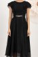 Rochie din voal cu fir lame neagra midi in clos cu volanase - StarShinerS 3 - StarShinerS.ro
