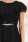 Rochie din voal cu fir lame neagra midi in clos cu volanase - StarShinerS 6 - StarShinerS.ro