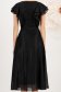 Rochie din voal cu fir lame neagra midi in clos cu volanase - StarShinerS 5 - StarShinerS.ro
