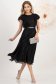 Rochie din voal cu fir lame neagra midi in clos cu volanase - StarShinerS 4 - StarShinerS.ro