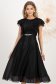 Rochie din voal cu fir lame neagra midi in clos cu volanase - StarShinerS 1 - StarShinerS.ro