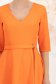 Rochie din stofa elastica portocalie midi in clos cu accesoriu tip curea - StarShinerS 6 - StarShinerS.ro
