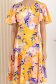 Rochie din stofa elastica portocalie midi in clos cu maneci tip fluture - StarShinerS 4 - StarShinerS.ro
