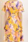 Rochie din stofa elastica portocalie midi in clos cu maneci tip fluture - StarShinerS 5 - StarShinerS.ro