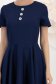 Rochie din stofa elastica bleumarin midi in clos cu nasturi decorativi si buzunare laterale - StarShinerS 6 - StarShinerS.ro