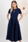 Rochie din stofa elastica bleumarin midi in clos cu nasturi decorativi si buzunare laterale - StarShinerS 1 - StarShinerS.ro