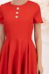 Rochie din stofa elastica rosie midi in clos cu nasturi decorativi si buzunare laterale - StarShinerS 6 - StarShinerS.ro