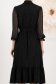 Rochie din lycra neagra midi in clos cu elastic in talie si maneci bufante din voal cu aplicatii stralucitoare - StarShinerS 6 - StarShinerS.ro