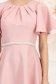 Rochie din stofa elastica cu sclipici roz pudra in clos pana la genunchi cu aplicatii stralucitoare pe cordon - StarShinerS 6 - StarShinerS.ro