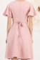 Rochie din stofa elastica cu sclipici roz pudra in clos pana la genunchi cu aplicatii stralucitoare pe cordon - StarShinerS 5 - StarShinerS.ro