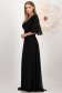Rochie lunga din voal neagra in clos cu maneci tip fluture si aplicatii cu paiete si pietre strass 2 - StarShinerS.ro