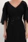 Rochie lunga din voal neagra in clos cu maneci tip fluture si aplicatii cu paiete si pietre strass 5 - StarShinerS.ro