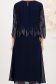 Rochie din voal bleumarin midi in clos cu capa nedetasabila cu aplicatii stralucitoare 5 - StarShinerS.ro