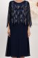 Rochie din voal bleumarin midi in clos cu capa nedetasabila cu aplicatii stralucitoare 4 - StarShinerS.ro