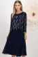 Rochie din voal bleumarin midi in clos cu capa nedetasabila cu aplicatii stralucitoare 2 - StarShinerS.ro