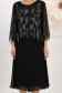 Rochie din voal neagra midi in clos cu capa nedetasabila cu aplicatii stralucitoare 4 - StarShinerS.ro