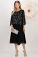 Rochie din voal neagra midi in clos cu capa nedetasabila cu aplicatii stralucitoare 3 - StarShinerS.ro