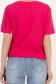 Tricou din bumbac fuchsia cu croi larg si aplicatii cu pietre strass stralucitoare 5 - StarShinerS.ro