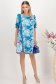 Rochie din stofa elastica scurta cu croi larg si volanas contrastant - StarShinerS 3 - StarShinerS.ro