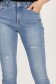Blugi lungi skinny albastri cu talie inalta si mici rupturi de material 5 - StarShinerS.ro