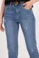 Blugi lungi MomFit albastri cu talie inalta si accesoriu tip curea 5 - StarShinerS.ro