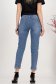 Blugi lungi MomFit albastri cu talie inalta si accesoriu tip curea 4 - StarShinerS.ro