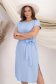 Rochie din viscoza si in albastru-deschis midi cu un croi drept si elastic in talie - StarShinerS 1 - StarShinerS.ro