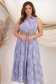 Rochie tip camasa din bumbac albastra midi cu accesoriu tip curea 1 - StarShinerS.ro