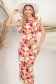 Rochie din lycra roz midi tip creion cu umeri buretati 1 - StarShinerS.ro