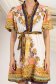 Rochie din material subtire tip in scurta in clos cu elastic in talie si maneci bufante 4 - StarShinerS.ro