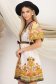Rochie din material subtire tip in scurta in clos cu elastic in talie si maneci bufante 2 - StarShinerS.ro