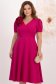 Rochie fuchsia midi in clos accesorizata cu 2 brose 3D - StarShinerS 1 - StarShinerS.ro