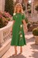 Rochie verde midi in clos cu detalii brodate si flori 3D - StarShinerS 1 - StarShinerS.ro