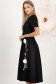 StarShinerS crno haljina midi tkanine cloche 2 - StarShinerS.hr