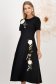 StarShinerS crno haljina midi tkanine cloche 3 - StarShinerS.hr