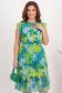 Rochie din voal verde midi in clos cu elastic in talie si volanase la maneca - StarShinerS 1 - StarShinerS.ro