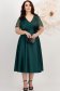Tamno zelena haljina taft midi cloche 1 - StarShinerS.hr