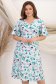 Rochie din viscoza multicolora midi in clos cu maneci tip fluture - StarShinerS 1 - StarShinerS.ro