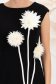 Rochie din stofa elastica neagra midi tip creion accesorizata cu 3 brose maxi florale - StarShinerS 5 - StarShinerS.ro