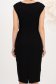 Rochie din stofa elastica neagra midi tip creion accesorizata cu 3 brose maxi florale - StarShinerS 4 - StarShinerS.ro