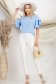 Bluza dama din in si viscoza albastru deschis cu volanase la maneca - StarShinerS 3 - StarShinerS.ro