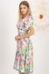 Rochie din satin multicolora midi in clos crapata pe picior - StarShinerS 3 - StarShinerS.ro