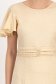 Rochie din satin bej midi in clos crapata pe picior cu volanase la umeri - StarShinerS 6 - StarShinerS.ro