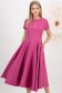 Rochie din stofa elastica zmeura midi in clos cu nasturi decorativi si buzunare laterale - StarShinerS 1 - StarShinerS.ro