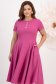 Rochie din stofa elastica zmeura midi in clos cu nasturi decorativi si buzunare laterale - StarShinerS 1 - StarShinerS.ro