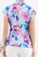 Bluza dama din material subtire matasos albastru-deschis cu croi larg imprimata floral - StarShinerS 5 - StarShinerS.ro