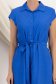 Rochie tip camasa din viscoza albastra maxi accesorizata cu cordon in talie 6 - StarShinerS.ro