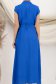 Rochie tip camasa din viscoza albastra maxi accesorizata cu cordon in talie 5 - StarShinerS.ro