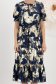 Rochie din tripluvoal metalizat bleumarin midi in clos cu elastic in talie - StarShinerS 5 - StarShinerS.ro